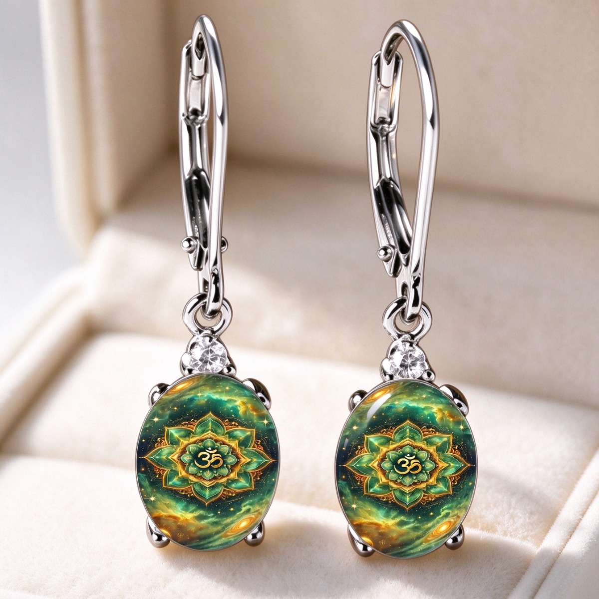 Women's Vintage Mandala Pattern Hanging Earrings, Bohemian Art